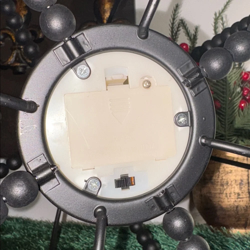 🆕ASHLAND Black Beaded Pumpkin Battery Operated Lantern, OS